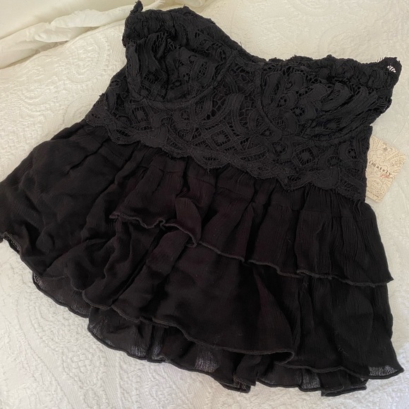 Free People Adella Black Corset Cami Size XS.NWT - Picture 4 of 6